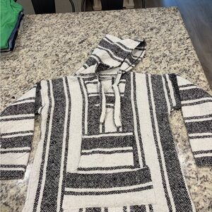 Striped Black and White Men's Sweater